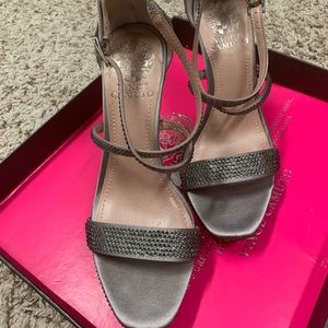 Vince Camuto silver gray heels